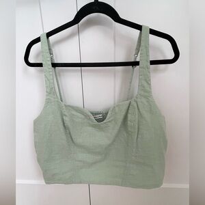 Abercrombie & Fitch Women's Linen-Blend Notch-Neck Set Top